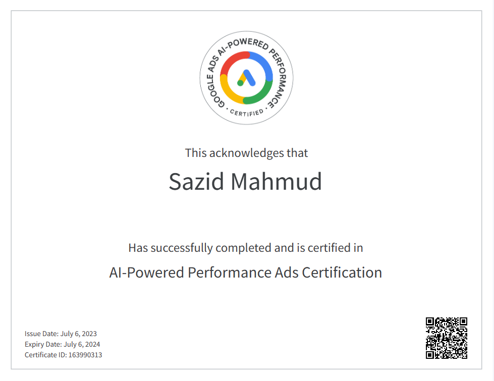 Skillshop Ai powered performance ads certification