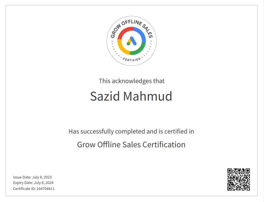 Skillshop grow offline sales certification
