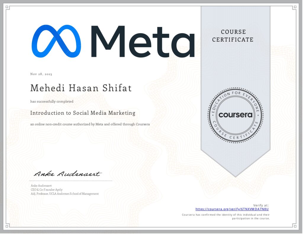 Meta certified